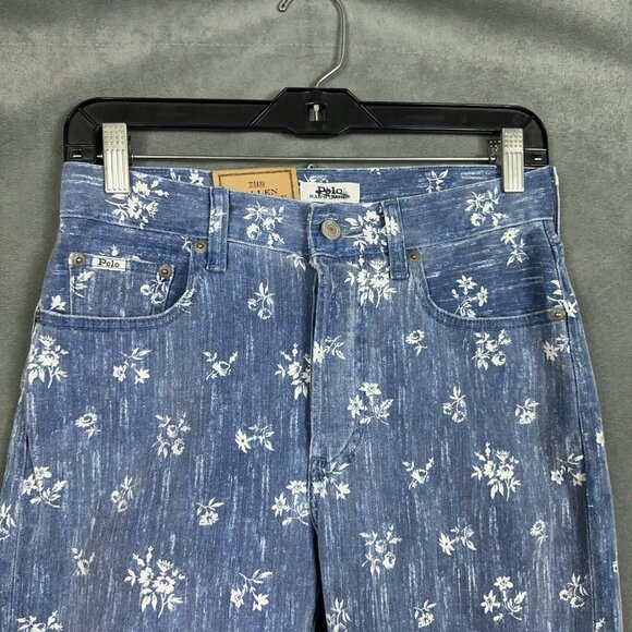 Polo Ralph Lauren Jeans Womens 26 High Rise Slim Fit Floral Print NWOT - Picture 3 of 14